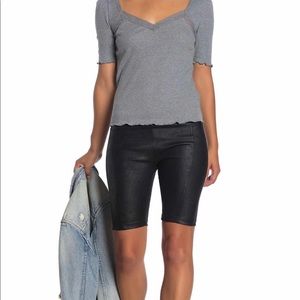 Free People Heatwave Vegan Suede Biker Shorts L